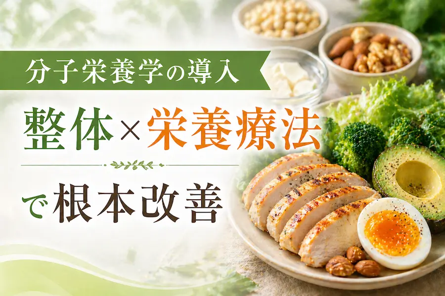 分子栄養学の導入「整体×栄養療法」で根本改善