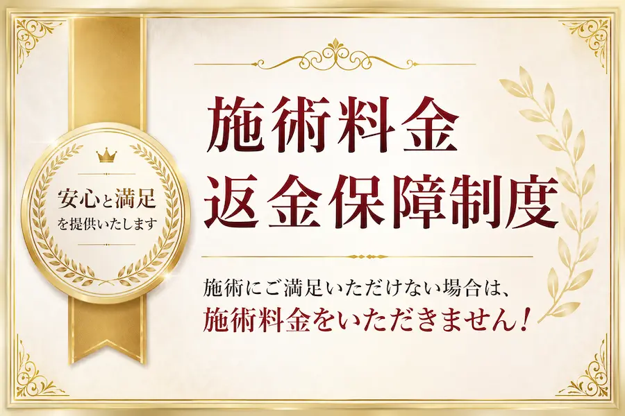施術料金返金保証制度