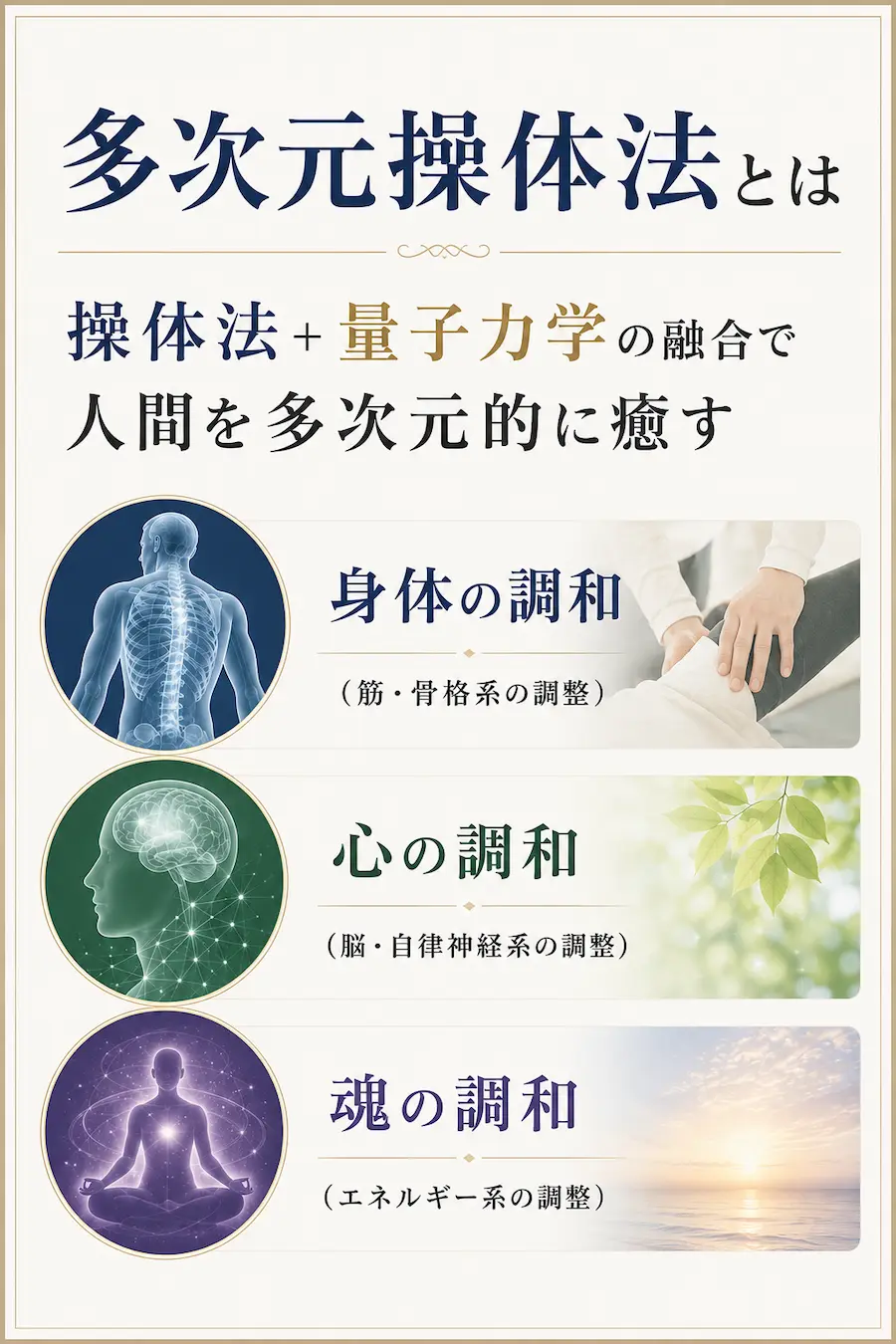 多次元操体法とは操体法＋量子力学で人間を多次元的に癒す